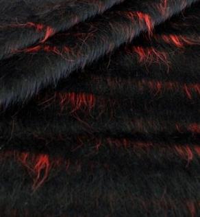 Пальтова тканина, чорна з червоним | Textile Plaza