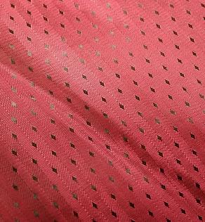 Подкладочная ткань жаккард, красный, ромбики | Textile Plaza