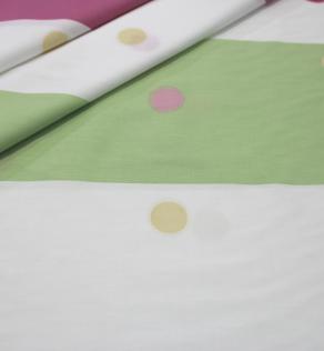 Ткань для постельного белья, полосы/маленькие круги | Textile Plaza