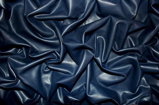 Шкіра на флісі колір темно-синій | Textile Plaza
