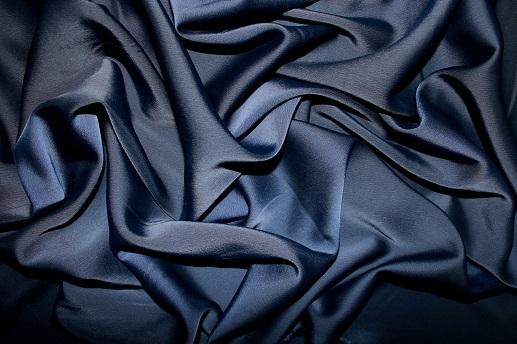 Стрейч сатин колір темно-синій | Textile Plaza