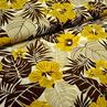 Бавовна принт сорочкова, жовто-коричневі квіти | Textile Plaza