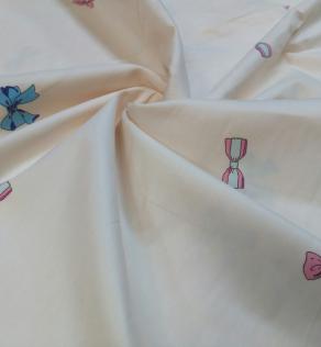 Ткань для  постельного белья, бантики | Textile Plaza