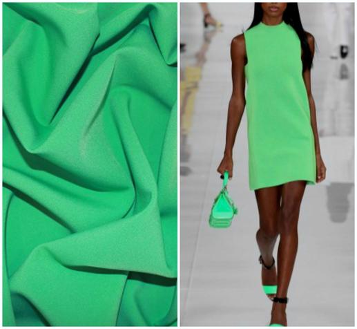 Костюмная ткань Барби цвет мятно-зеленый | Textile Plaza