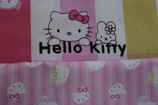 Тканина для постільної білизни, різнокольорові Hello Kitty | Textile Plaza