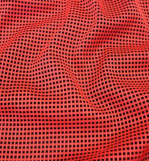 Сітка жаккард, червона | Textile Plaza
