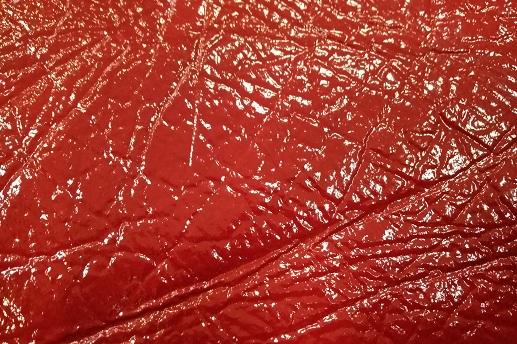Шкіра Лак однотонна, темно-червоний | Textile Plaza
