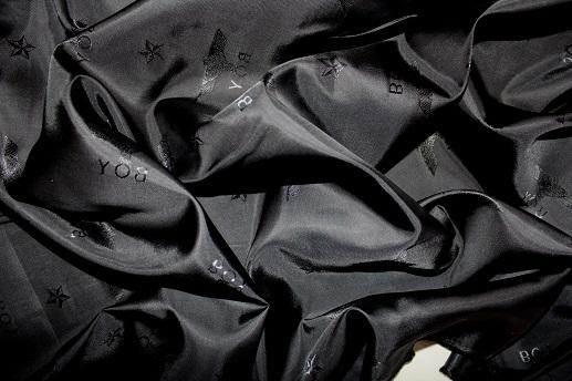 Підкладкова тканина жаккард колір чорний | Textile Plaza