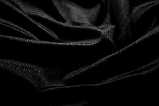 Велюр плюш (мех вельбо), черный | Textile Plaza