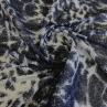 Сетка вышивка пайетками, леопард бело-серый | Textile Plaza