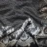 Шелк с кружевом черно-белый и леопардовый принт | Textile Plaza