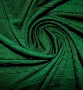 Трикотаж жаккард полосы, цвет темно-зеленый | Textile Plaza