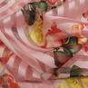 Шифон-органза жаккард троянди на рожевому | Textile Plaza