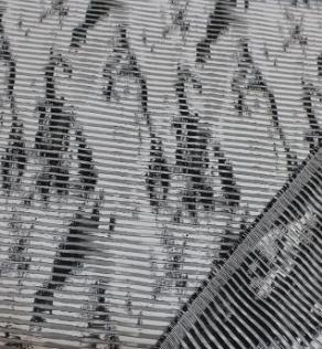 Органза Италия с вышивкой черно-белая | Textile Plaza