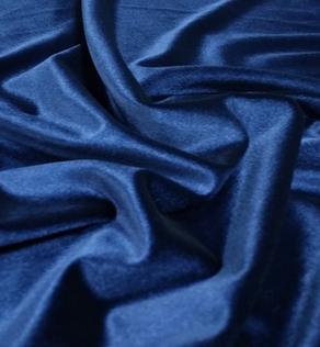 Велюр стрейч, темно-синій | Textile Plaza