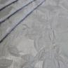 Тафта жаккард принт сіро-срібні квіти на срібному фоні | Textile Plaza