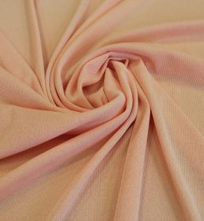 Трикотаж рубчик, цвет персиковый | Textile Plaza