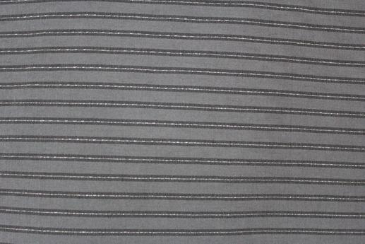 Рубашечная ткань, полоска в серых тонах с люрексом | Textile Plaza