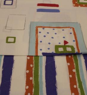 Тканина для постільної білизни, квадрати/горох | Textile Plaza
