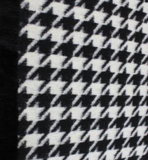 Пальтовая ткань (Италия) ч/б гусиная лапка | Textile Plaza