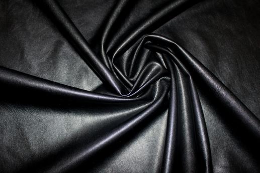 Шкіра однотонна, колір чорний | Textile Plaza